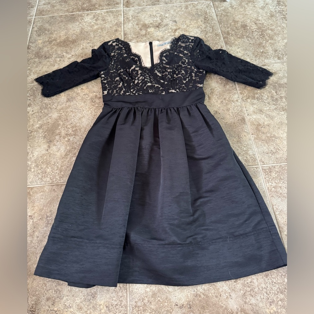 O Women's Eliza J Black A-Line Sweetheart Dress